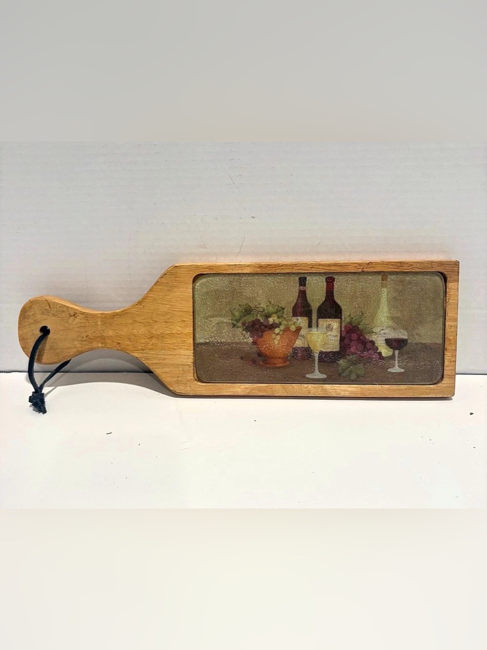 Wooden Serving Board Wine Decor Brown & Multicolor